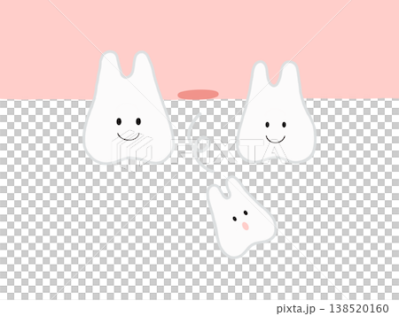 子供の歯の生え変わり 乳歯が抜けた状態のイラスト 138520160