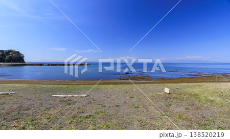 三浦半島の三戸浜海岸の春 三浦半島の三戸浜海岸の春 138520219
