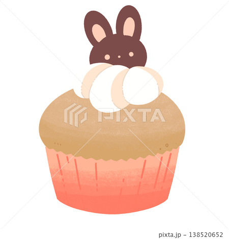 赤いうさぎのカップケーキ 138520652
