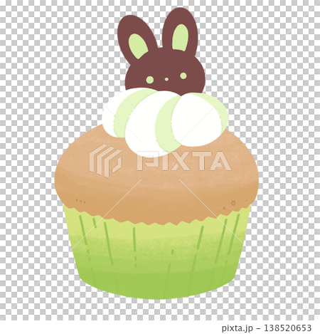 Green rabbit cupcakes 138520653