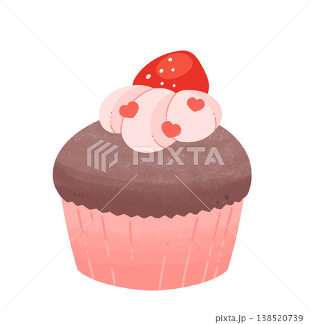 いちごのチョコカップケーキ 138520739
