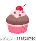 チェリーのチョコカップケーキ 138520740