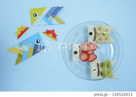 5月 子供の日のお祝い 鯉のぼりのサンドイッチ 5月 子供の日のお祝い 鯉のぼりのサンドイッチ 138520813