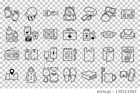 災害預防圖示集 - 向量圖 災害預防圖示集 - 向量圖 138521083