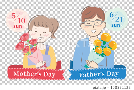 2026年母親節和父親節的標題插圖 138521122