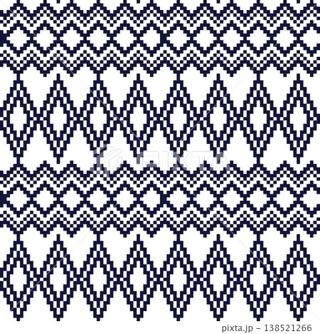 Geometric Textile Design Navy Blue And White Argyle Pattern For Fashion And Homeware Pixelated Style Repeatable Surface Pattern For Fabric Printing And Decorative Geometric Textile Design Navy Blue And White Argyle Pattern For Fashion And Homeware Pixelated Style Repeatable Surface Pattern For Fabric Printing And Decorative 138521266