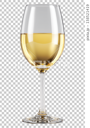A glass of white wine, isolated on white background, symbolizing elegance and celebration A glass of white wine, isolated on white background, symbolizing elegance and celebration 138521419