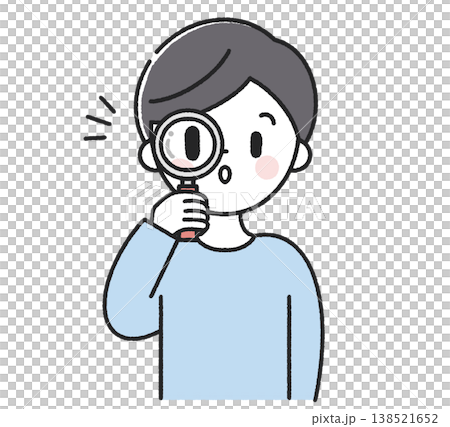 透過放大鏡看的人 138521652