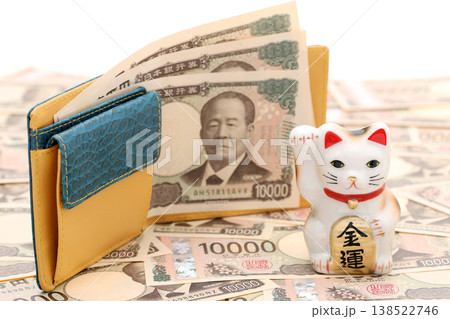 招き猫と財布 138522746