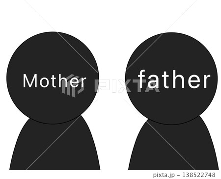 父　母　ピクトグラム 138522748