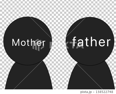 父　母　ピクトグラム 138522748