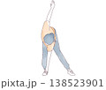 ストレッチする女性04 138523901