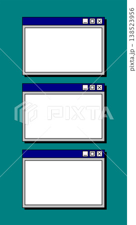 Retro Computer Interface Window Frames from Operating System with Alpha Channel Retro Computer Interface Window Frames from Operating System with Alpha Channel 138523956