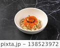 Japanese rice with caviar and marinated yolk 138523972