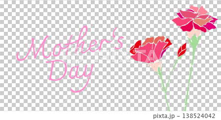 Mother's Day Banner Material: Carnations and Handwritten Text | Flowers, Gratitude, Floral, Horizontal Mother's Day Banner Material: Carnations and Handwritten Text | Flowers, Gratitude, Floral, Horizontal 138524042