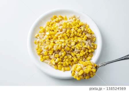 バターコーン炒めご飯 バターコーン炒めご飯 138524569