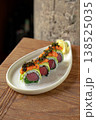 Tuna sushi rolls with tobiko and seaweed 138525035