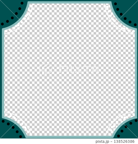 Stylish frame illustration (green / polka dots / natural / calming) Stylish frame illustration (green / polka dots / natural / calming) 138526386