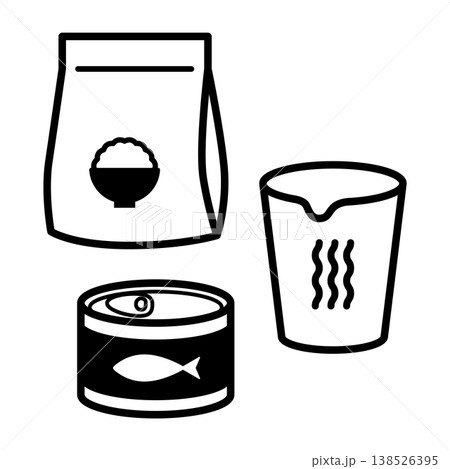 非常食のアイコン_ベクターイラスト 138526395