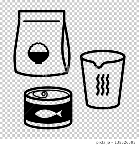 非常食のアイコン_ベクターイラスト 138526395