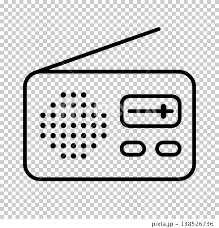 便攜式收音機圖示_向量圖 138526736