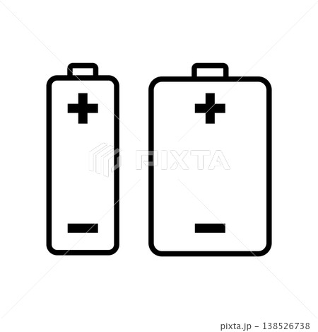 乾電池のアイコン_ベクターイラスト 乾電池のアイコン_ベクターイラスト 138526738