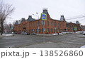 March 22 2026 Barnaul Russia Krasny Department Store early 20th century architectural monument covered in snow cold early spring cityscape urban architecture and winter atmosphere. 138526860