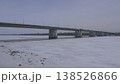 March 22 2026 Barnaul Russia new bridge over Ob River connecting Central District and right bank covered in snow cold early spring cityscape urban infrastructure and winter atmosphere. 138526866