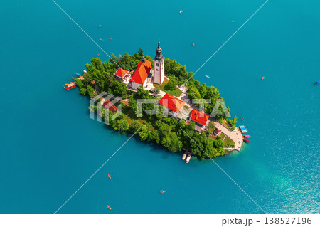 Lake Bled, Slovenia, seasonal spring travel background 138527196