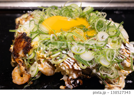 美味しい九条ネギのお好み焼き 美味しい九条ネギのお好み焼き 138527343