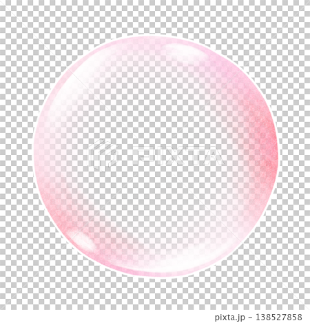 肥皂泡插圖（粉紅色） 138527858