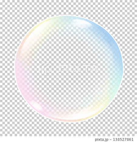 手繪風格的肥皂泡 138527861