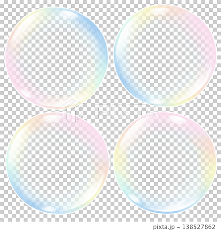 肥皂泡插圖，彩虹色 138527862