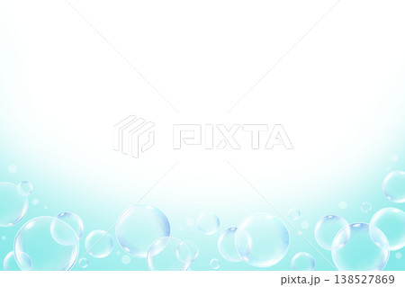シャボン玉背景 水色 シャボン玉背景 水色 138527869