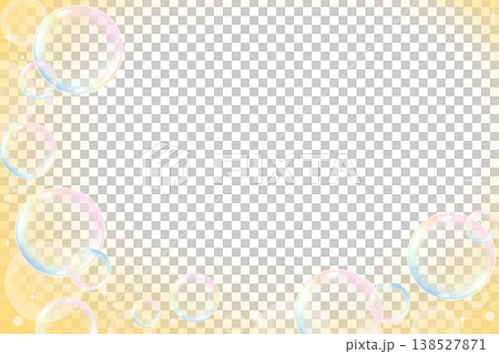 黃色肥皂泡背景 138527871