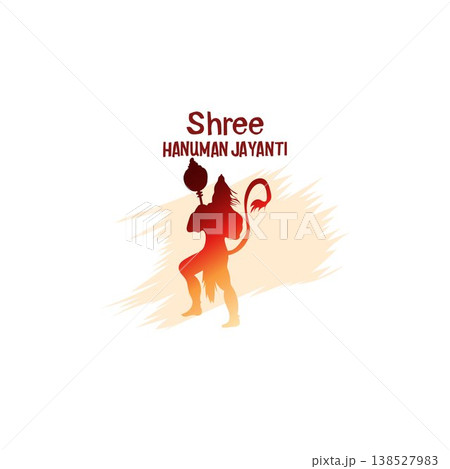 happy hanuman jayanti Shree Hanuman Jayanti festival free vector illustration 138527983