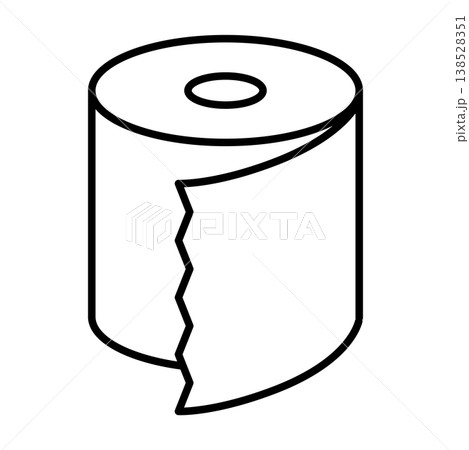 トイレットペーパーのアイコン_ベクターイラスト 138528351