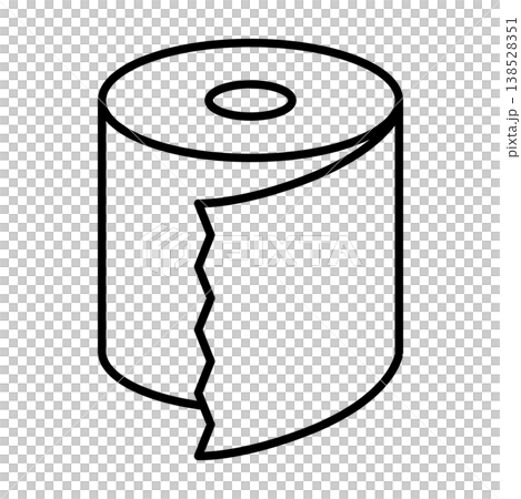 トイレットペーパーのアイコン_ベクターイラスト 138528351