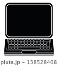laptop Silhouette icon Vector illustration isolated on white background 138528468