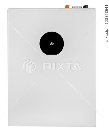Home energy storage system for solar panels, on a white background with a drop 138528641