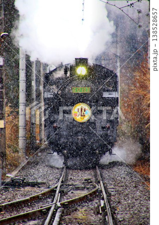 雪舞う鬼怒川路を力走する…【SL大樹】C11123 雪舞う鬼怒川路を力走する…【SL大樹】C11123 138528657