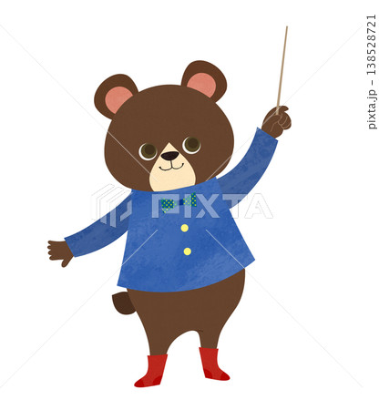 指揮をするクマ 138528721