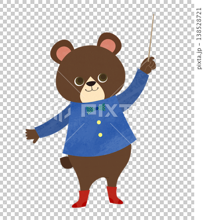 指揮をするクマ 138528721