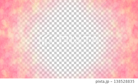 Watercolor painting, framed, pink, 16:9 aspect ratio. Watercolor painting, framed, pink, 16:9 aspect ratio. 138528835