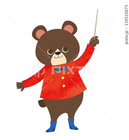 指揮をするクマ 138528873