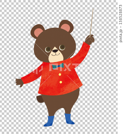 指揮をするクマ 138528873