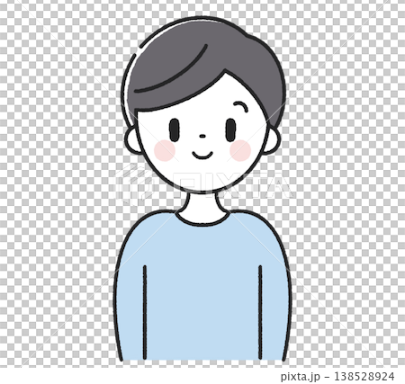 Smiling man, front view, icon Smiling man, front view, icon 138528924