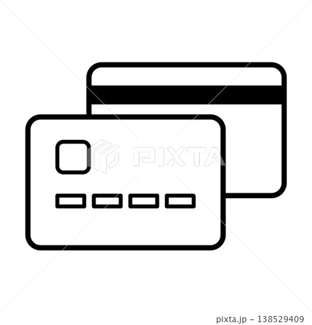 クレジットカードのアイコン_ベクターイラスト クレジットカードのアイコン_ベクターイラスト 138529409