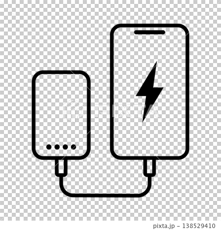 Mobile battery and smartphone icon_vector illustration 138529410