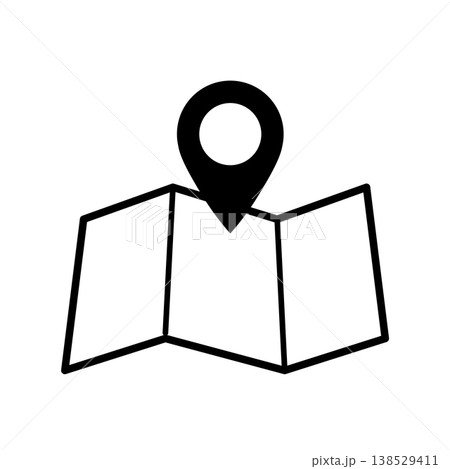 マップ　地図のアイコン_ベクターイラスト 138529411
